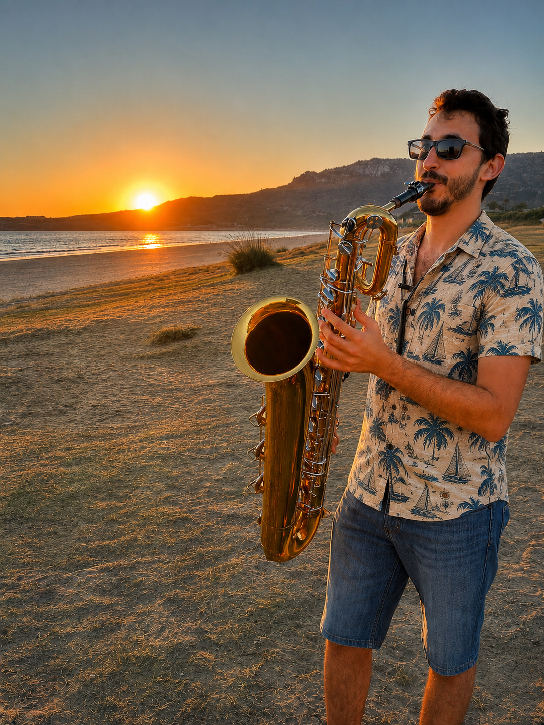 Puesta de sol, saxofón barítono